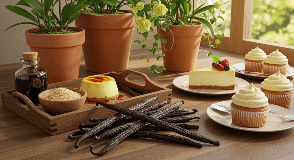 Derivados da baunilha.